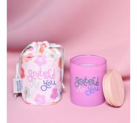 Raspberry Blossom Fragranced Candle In A Pouch - "Grateful For You" Raspberry Blossom Multicolor