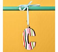 Raspberry Blossom Monogram Letter Hanging Decoration - C Raspberry Blossom Multicolor