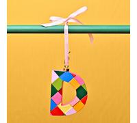 Raspberry Blossom Monogram Letter Hanging Decoration - D Raspberry Blossom Multicolor