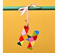 Raspberry Blossom Monogram Letter Hanging Decoration - H Raspberry Blossom Multicolor