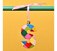 Raspberry Blossom Monogram Letter Hanging Decoration - S Raspberry Blossom Multicolor