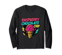 Raspberry Chocolate Chip Retro Ice Cream Long Sleeve T-Shirt