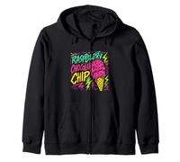 Raspberry Chocolate Chip Retro Ice Cream Zip Hoodie