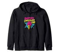 Raspberry Chocolate Chip Retro Ice Cream Zip Hoodie