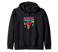 Raspberry Chocolate Chip Retro Ice Cream Zip Hoodie