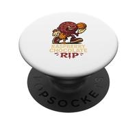 Raspberry Chocolate Rip Swish N Dish Basketball PopSockets Adhesive PopGrip