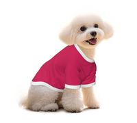 Raspberry Color Cotton Dog T Shirt For Small Dogs - Cute Cat Dog Clothes With Unique Print - Puppy Shirt For Pomeranian Bichon Frise Yorkie