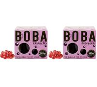 Raspberry Fruit Juice Filled Popping Boba | Bursting Pearls for Bubble Tea and Dessert Toppings | 150g 3 Servings | Vegan | By THE TEASHED (Pack of 2)