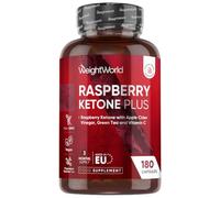 Raspberry Ketone Plus 4280mg - 180 Vegan Capsules - with Apple Cider Vinegar, Vitamin C, Caffeine & Green Tea - 3 Months Supply - Keto & Low Carb Diet-Friendly Raspberry Ketones Supplement