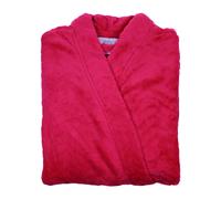 (Raspberry, Large - UK 16/18) Slenderella Ladies Zig Zag Fleece Wrap Around Dressing Gown