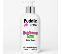 Raspberry Lime Liquid Hand Soap - 250ml - With Vitamin E - Fruity Scent - Vegan Friendly - Puddle of Wax - Made in the UK