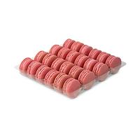 Raspberry Macaron Tray by Mademoiselle Macaron - Tray of 24 Raspberry Macarons
