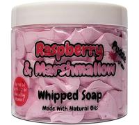 Raspberry & Marshmallow Whipped Soap Body Wash - 150g - Natural Oils & Kaolin Clay - Fruity Scent - Vegan Friendly - Puddle of Wax - Made in the UK