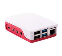 Raspberry Pi 4 Model B Official Case, Plastic, Red/White