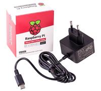 Raspberry Pi 4 Model B Official PSU, USB-C, 5.1V, 3A, EU Plug, Black