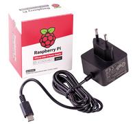 Raspberry Pi 4 Model B Official PSU, USB-C, 5.1V, 3A, EU Plug, Black