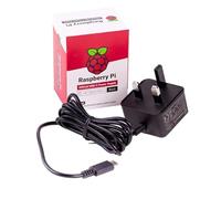 Raspberry Pi 4 USB-C Power Supply UK Plug (Black)