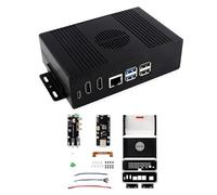 Raspberry Pi 5 Multi-Functional All-in-One Mini Computer Kit Comes with PCIe to Gigabit ETH Adapter Supports Connecting to Various Hats As PoE HAT
