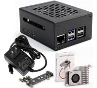 Raspberry Pi 5 Ultimate Starter Kit-128GB Edition/Raspberry Pi OS Pre-Installed/Premium Case/Low Noise Bearing System Fan&Heatsinks Cambo / 5A USB-C Power Supply/Micro HDMI Cable (Metal Case)
