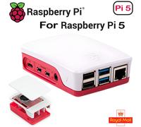 Raspberry Pi Official Pi 5 Case Red & White Built in Fan & Heatsink Genuine UK