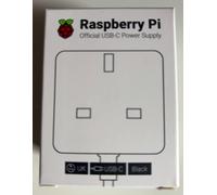 Raspberry Pi 4 Model B Official PSU, USB-C, 5.1V, 3A, UK Plug, Black