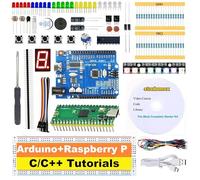 Raspberry Pico & UNO R3 (CH340+ATmega328P) Compatible with Arduino IDE Learning Kit | The Ultimate Value with 75+ Components, 34 HD Tutorials | All-in-One Starter Kit with Breadboard