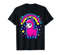 Raspberry Rainbow Llama for Kids Children Birthday Party Fun T-Shirt