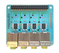 RASPIAUDIO 8xIN + 8xOUT Audio DAC Hat Sound Card for Raspberry PI5 only