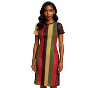 Rasta African Dresses for Women Caribbean Fancy Dress with Jamaican and Reggae Clothing Rasta Outfit. Costume for Reggae Festivals and Carnival (UK, Alpha, L, XL, Regular, Regular, Reggae/Rasta)