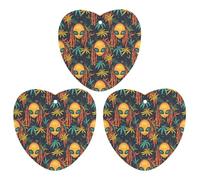Rasta Aliens Weed Hanging Car Air Fresheners 3Pcs Aromatherapy Tablets Automotive Fragrance Scented Card Decor Love form