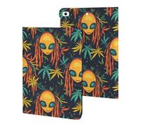 Rasta Aliens Weed Slim Tablet Cases Compatible with iPad Series Without Pencil Holder Protective Cover Compatible with ipad Mini 1/2/3/4/5 (7.9in)