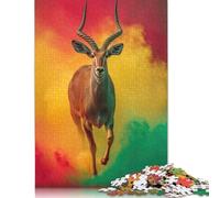 Rasta Antelope Puzzle 500 Piece Adult Jigsaw Puzzle Wooden Puzzles for Adults Teenagers Teenager Man Woman Gift 500pcs (52x38cm)