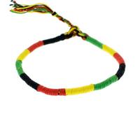 Rasta Braided Bracelet - Friendship Bracelet Reggae Colours of the Caribbean - Adjustable Wristband Bob Marley