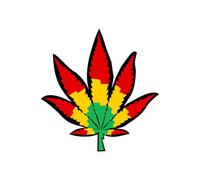 Rasta colours leaf Temporary Tattoo Body art weed one love