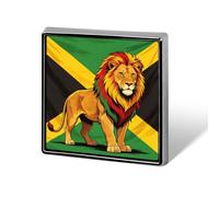 Rasta Flag Lion Square Badge Pin Metal Memorial Brooch Button Lapel Pins for Backpack Wedding