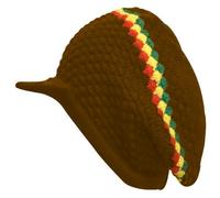 Rasta Hat for Dreadlocks. Slouch Beanie hat with Rasta Stripe. Dreadlock Accessories Mens Tams Oversized Beanie hat. Jamaican Style Hats for Men and Women. for Short to Long Dreadz/Hair Brown RH4