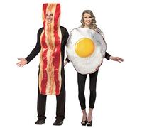 Rasta Imposta Bacon Slice & Fried Egg Couples Halloween Costume Set, Adult One Size
