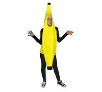 Rasta Imposta Banana Costume Adult Petite Unisex Fruit Tropical Food Dress Up Novelty Womens Funny Costumes, Adult Petite Unisex Size XXS