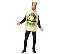Rasta Imposta Caesar Dressing Bottle Costume Salad Romaine Condiments Food Parmiggiano Marinade Dress Up Cosplay Party Costumes, Adult One Size, Off-white, One Size