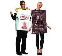 Rasta Imposta Chinese Take Out & Soy Sauce Couples Halloween Costume Set, Adult One Size