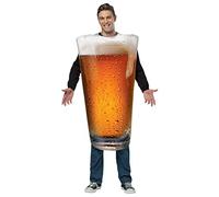 Rasta Imposta Get Real Beer Pint Costume Adult, Cartoon, Gold, One Size