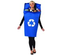 Rasta Imposta Recycling Can Costume Dumpster Mens Womens Dress Up Party Cosplay Costumes, Adult One Size Blue