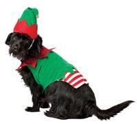 Rasta Imposta Santa's Helper Hat One Piece Elf Dog Pets Christmas Costume GC5028