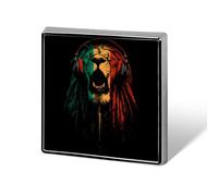 Rasta Lion Cute Button Pins Square Badge Cool Personalised Pattern Brooches for Bag Hat