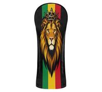 Rasta Lion Flag Golf Head Cover Set Pu Leather with Number Tag Designed to Fit All Woods and Drivers