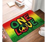Rasta Lion Jamaica Flag Front Door Mat Anti-Slip Outdoor Quick Dry Jamaican Reggae Doormat Floor Bathroom Entrance Rug Carpet-20x32 inch