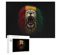 Rasta Lion Jamaican Puzzles Customized Challenging Gifts for Adults 300/500/1000 Piece