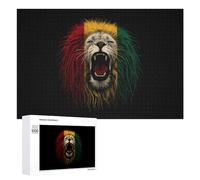 Rasta Lion Jamaican Puzzles Customized Challenging Gifts for Adults 300/500/1000 Piece