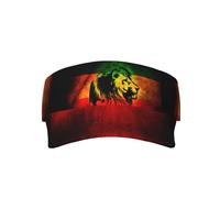 Rasta Lion Jamaican Reggae Love Sport Sun Visor Adjustable Sun Hat Empty Top Baseball Cap Uv Protection Sun for Men and Women, Rasta Lion Jamaican Reggae Love, One size