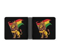 Rasta-Lion of Judah Retro Mens Wallet Printed Card Holder Bifold Wallets Purse Coin Pocket